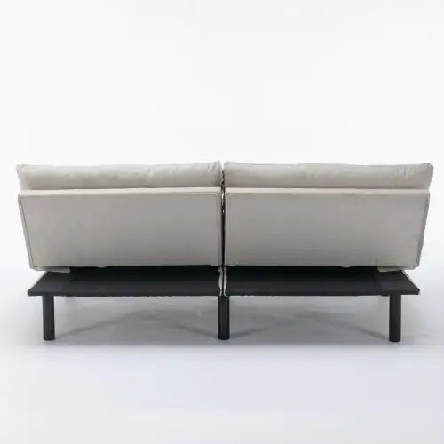 Cream Convertible Folding Modern Sofa Bed