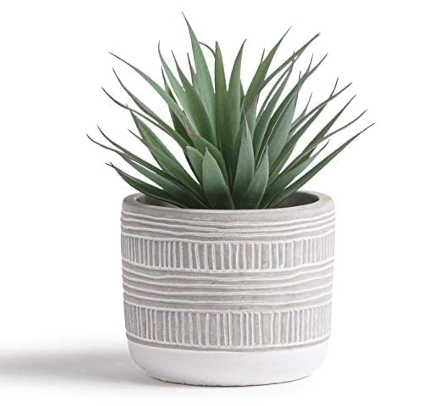 Kurrajong Farmhouse Artificial Plant | 8" Fake Plant for Desk Decor | Artificial Succulent in Pot | Fake Succulent | Faux Plant Indoor | Succulent Plant Artificial | Faux Succulent for Shelf Decor