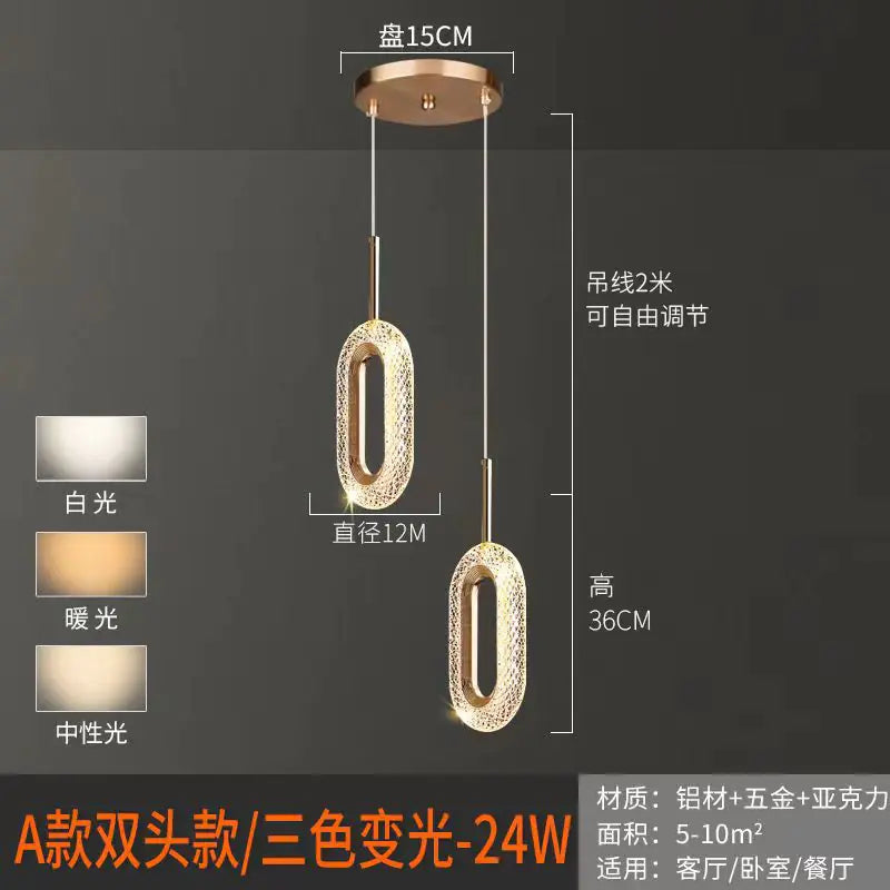 Modern Minimalist Pendant Light for Bedroom and Bar