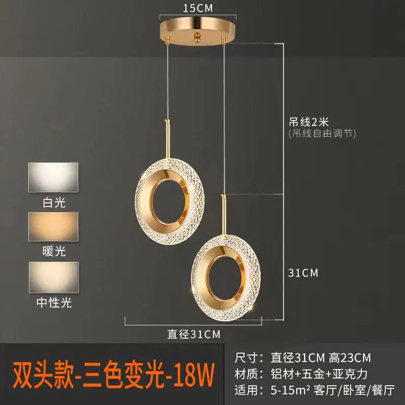 Modern Minimalist Pendant Light for Bedroom and Bar