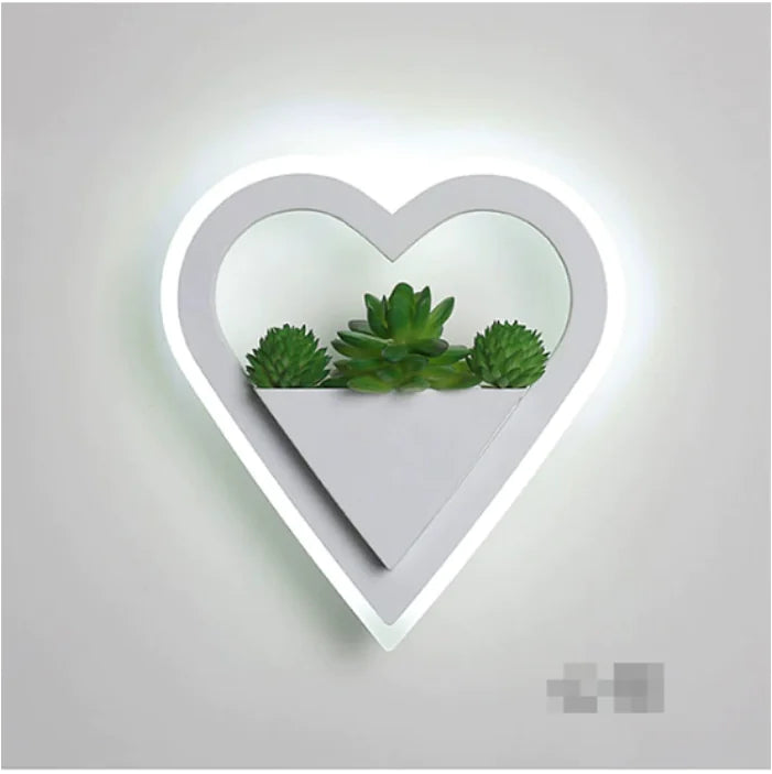 Modern Minimalist LED Wall Light - Green Plant Design