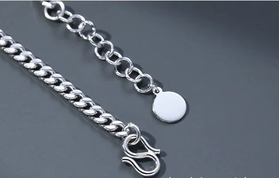 Vintage Thai Silver Bracelet for Men's Fashion