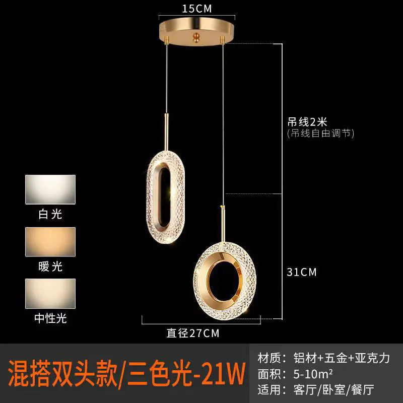 Modern Minimalist Pendant Light for Bedroom and Bar