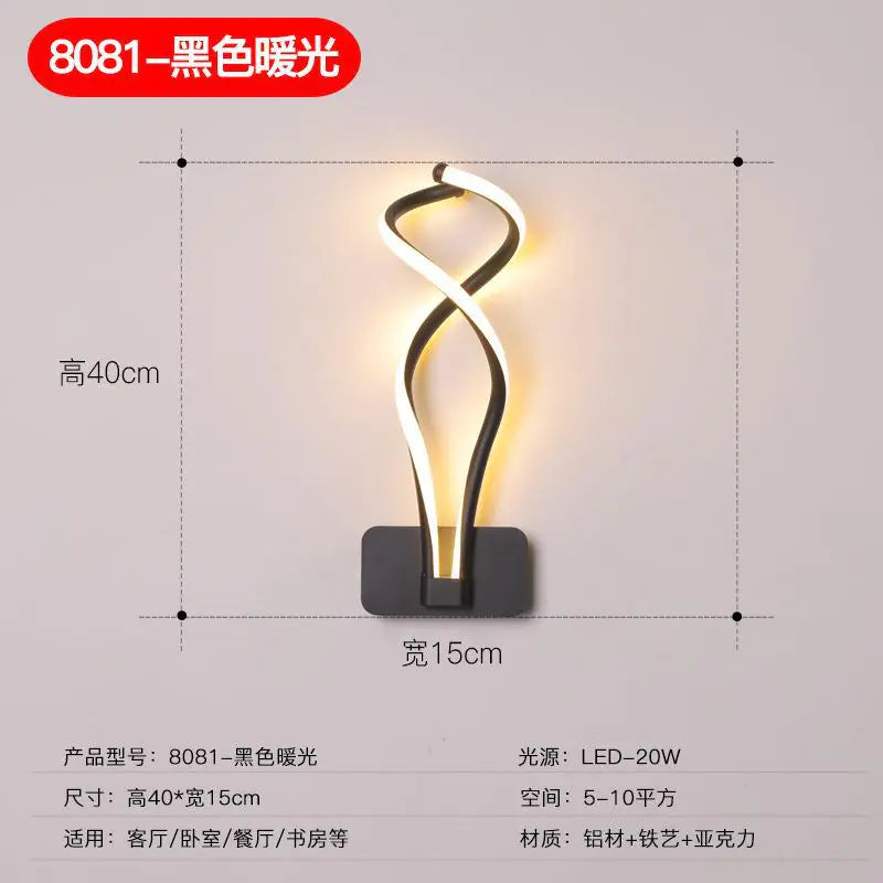 Nordic Modern Minimalist LED Wall Light for Bedroom