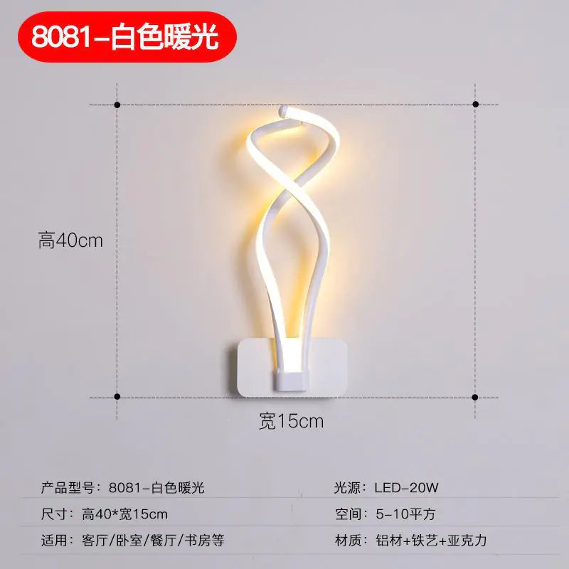 Nordic Modern Minimalist LED Wall Light for Bedroom