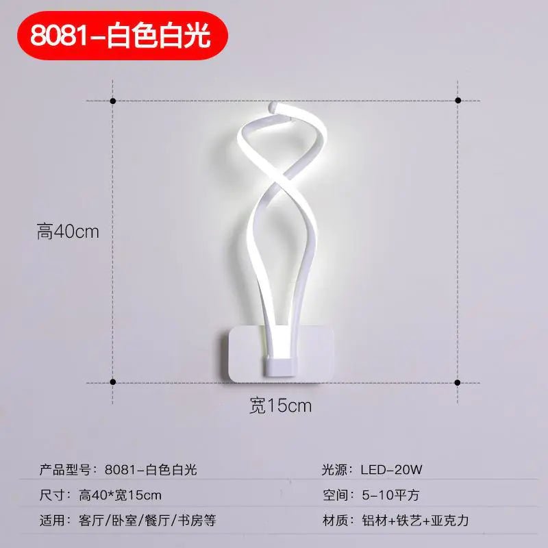 Nordic Modern Minimalist LED Wall Light for Bedroom